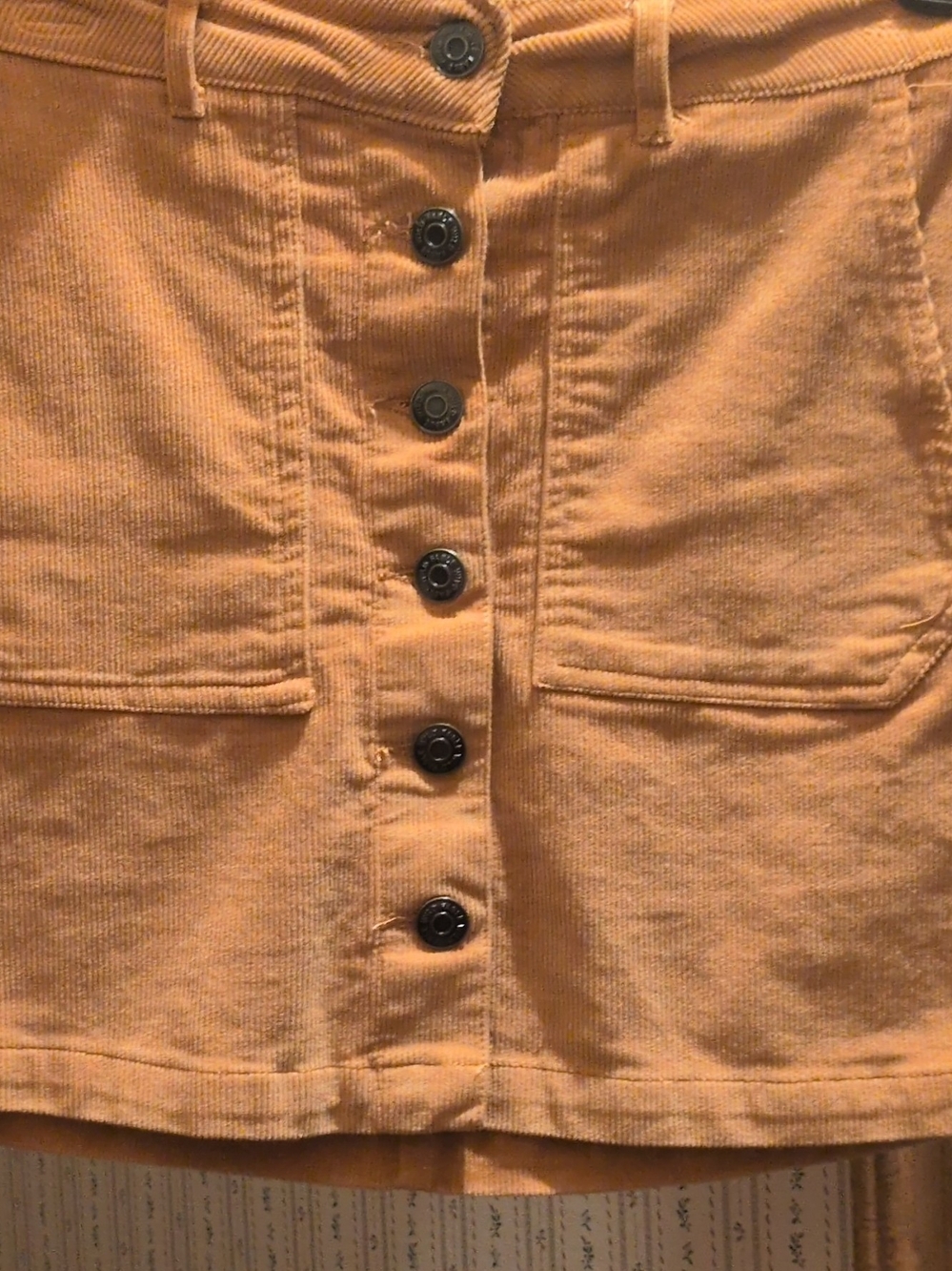 wild fable Button-Front Mini Skirt in Tan